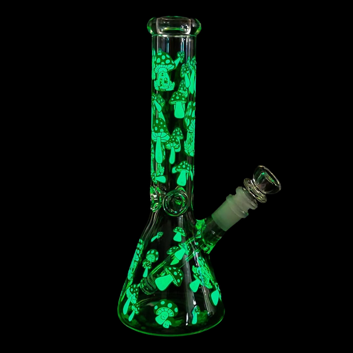 10inch Heavy Glass Bong Mushroom Water Pipe Smoking Beaker 14mm Bowl hookah