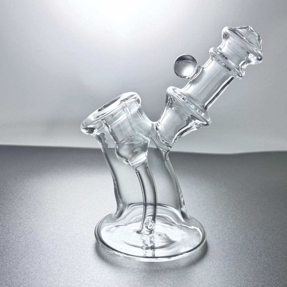 5.5&Prime; Clear Hammer Glass Bong Thick Smoke Water Pipe Bubbler Portable for Travel