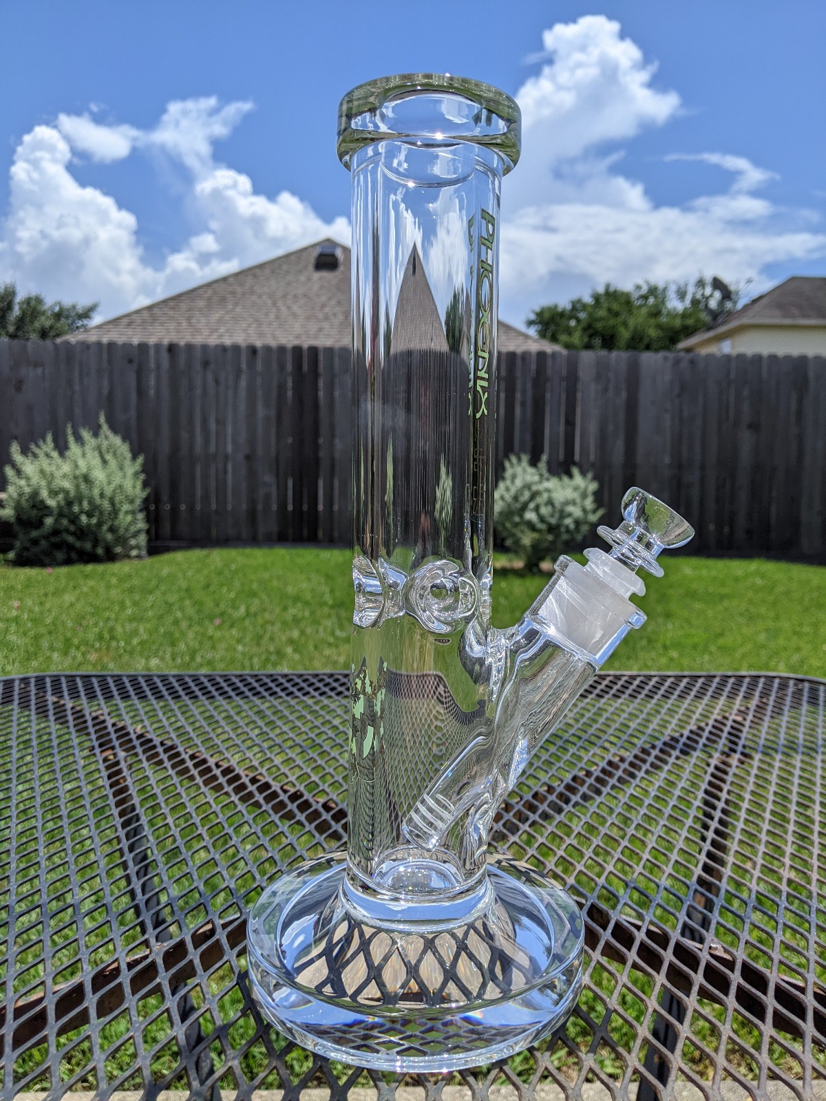 Phoenix Glass Durable (9mm) Straight Glass Water Pipe Bong 12&Prime; Inch Tall Green