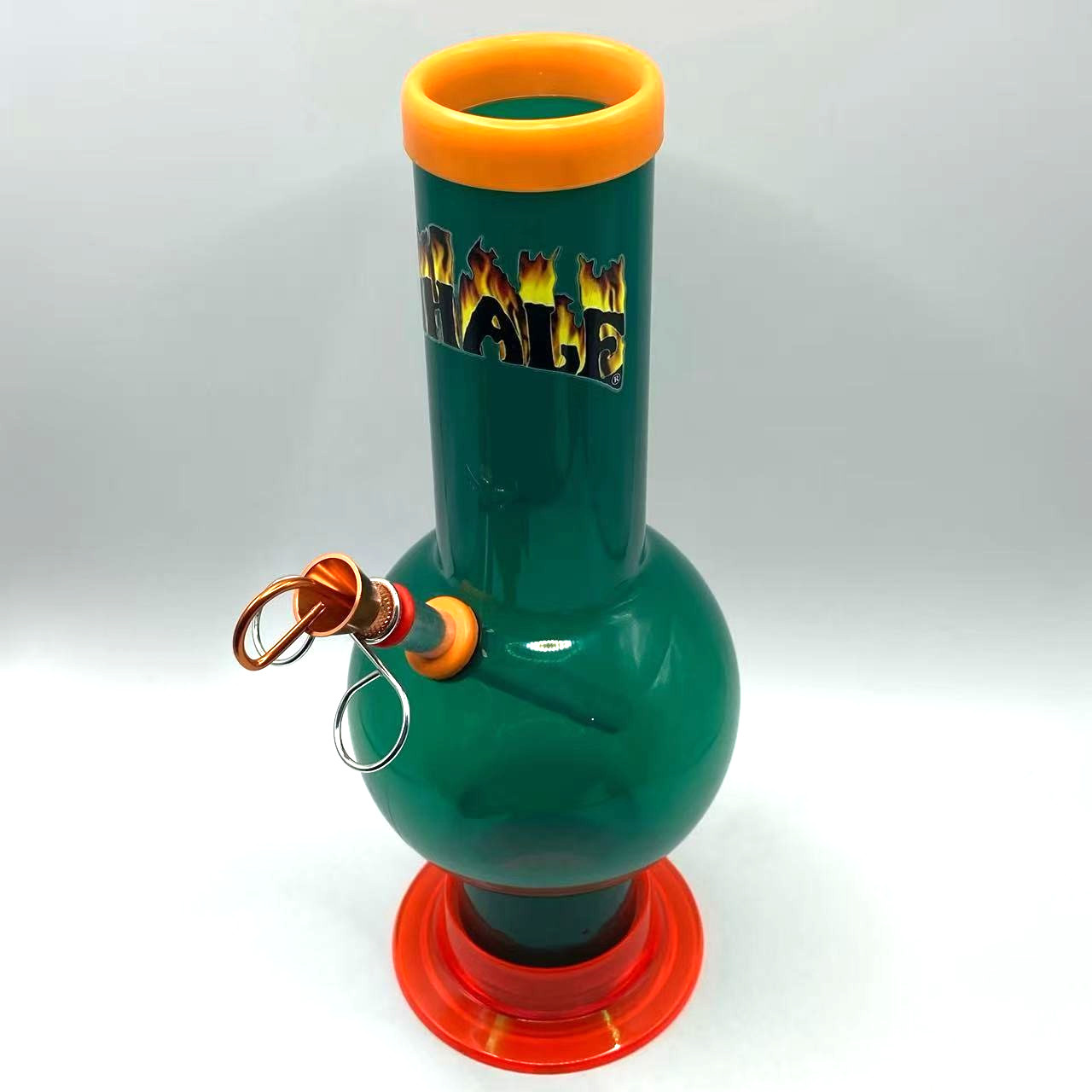 INHALE®️ 2×10&Prime; BUBBLE ACRYLIC HOOKAH WATER PIPE PULL STEM & POKER MADE IN USA