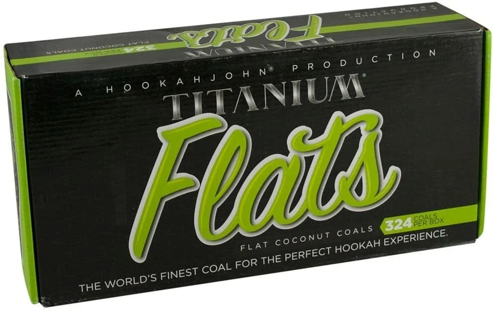 HOOKAHJOHN TITANIUM FLAT 324 HOOKAH COAL
