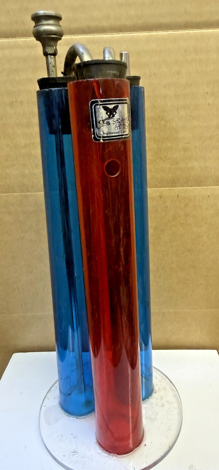 Rainbow Triple Unused Sarahs Family Omni Bottom No Mouth Piece Roach Clip Bong