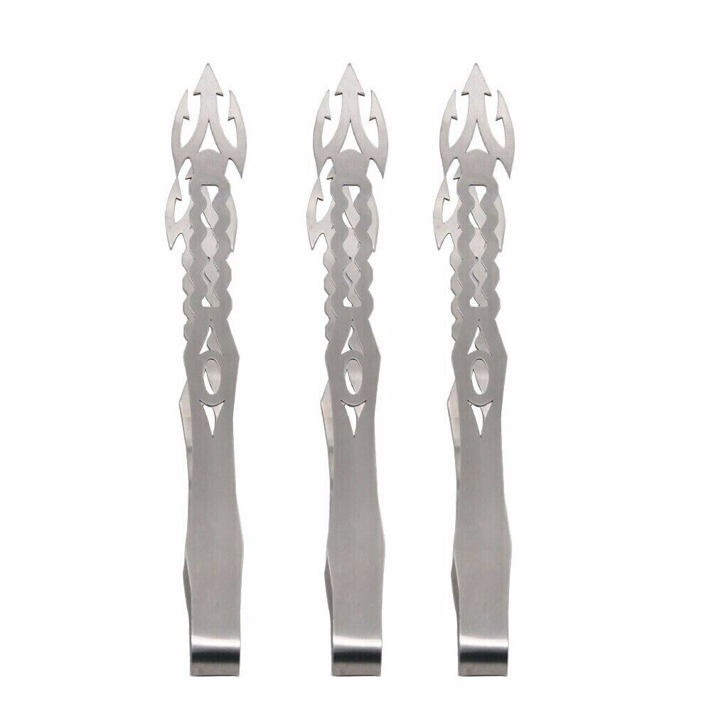 Trident Style Stainless Steel Shisha Hookah Tongs Tweezers 11.8 in Narguile Tong