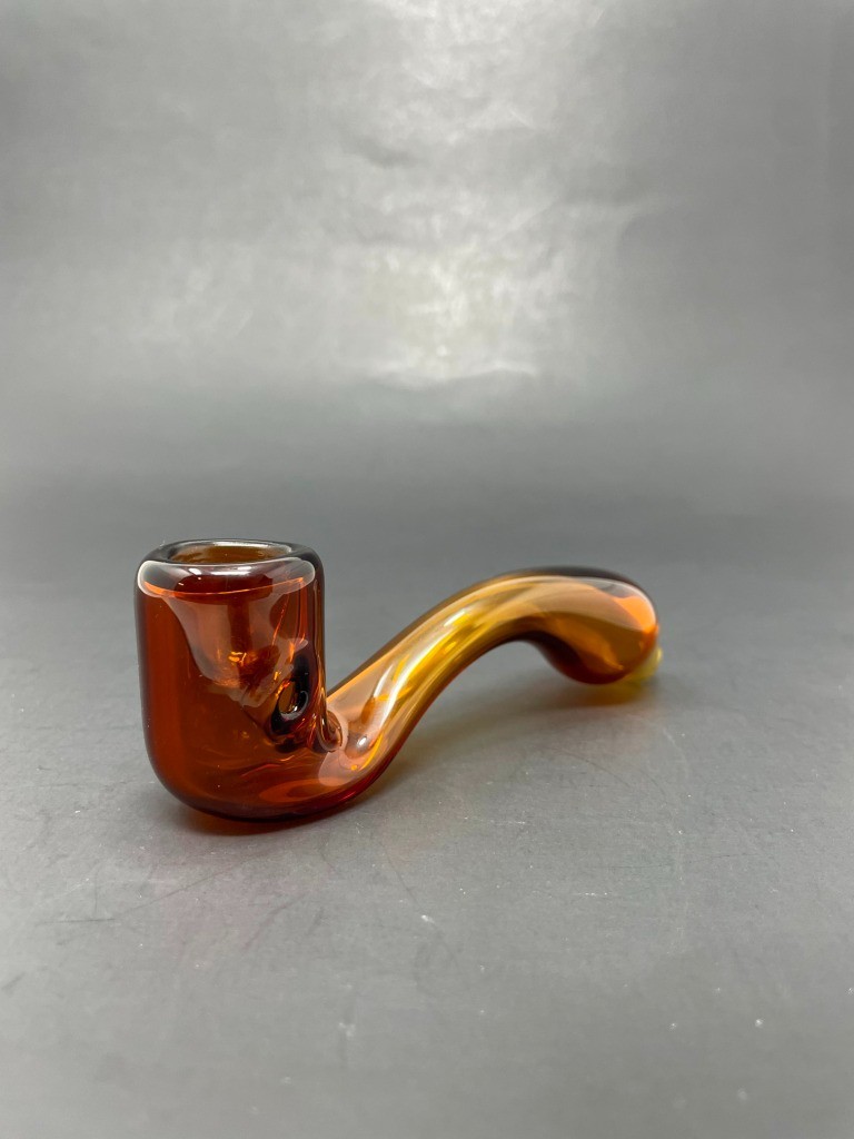 4&Prime; Collectible Amber Sherlock TOBACCO Glass Handmade Smoking Pipe