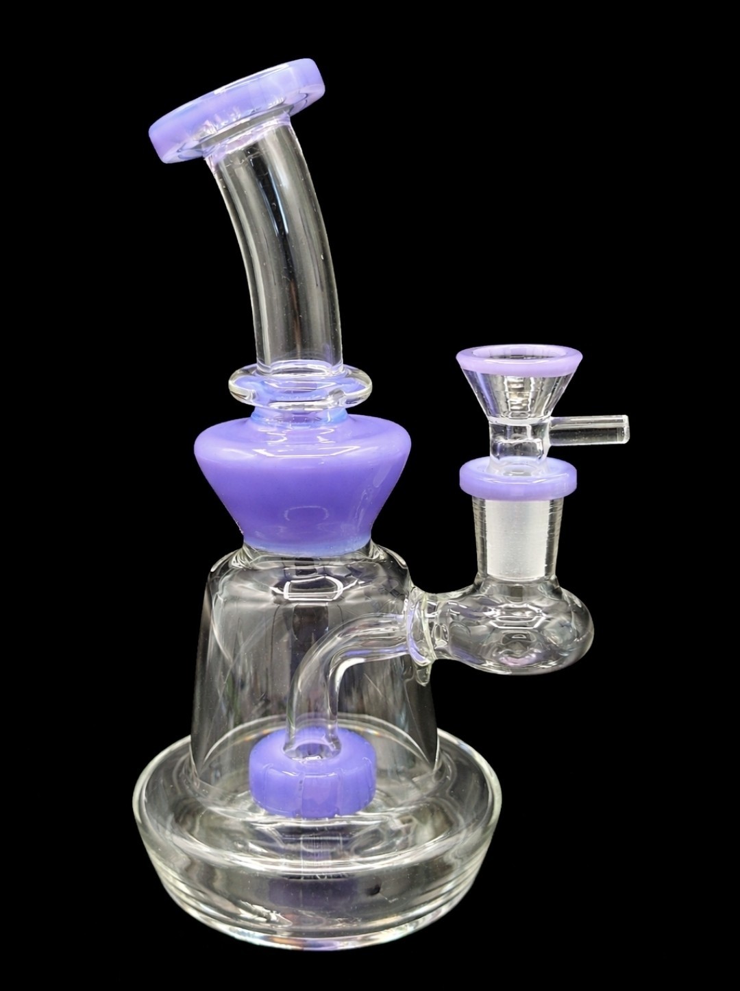 Purple 7&Prime; Water Pipe Glass 14mm Male Joint Borosilicate
