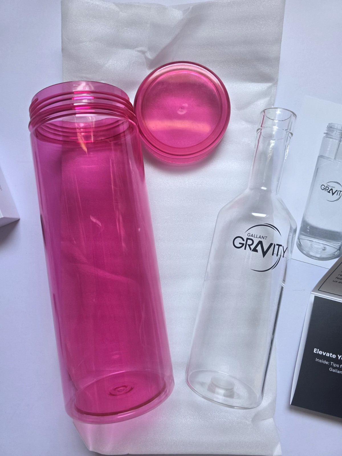Smoker Stoner PINK Gallant Gravity Water Bong in Box w/Glass & Steel Bowls