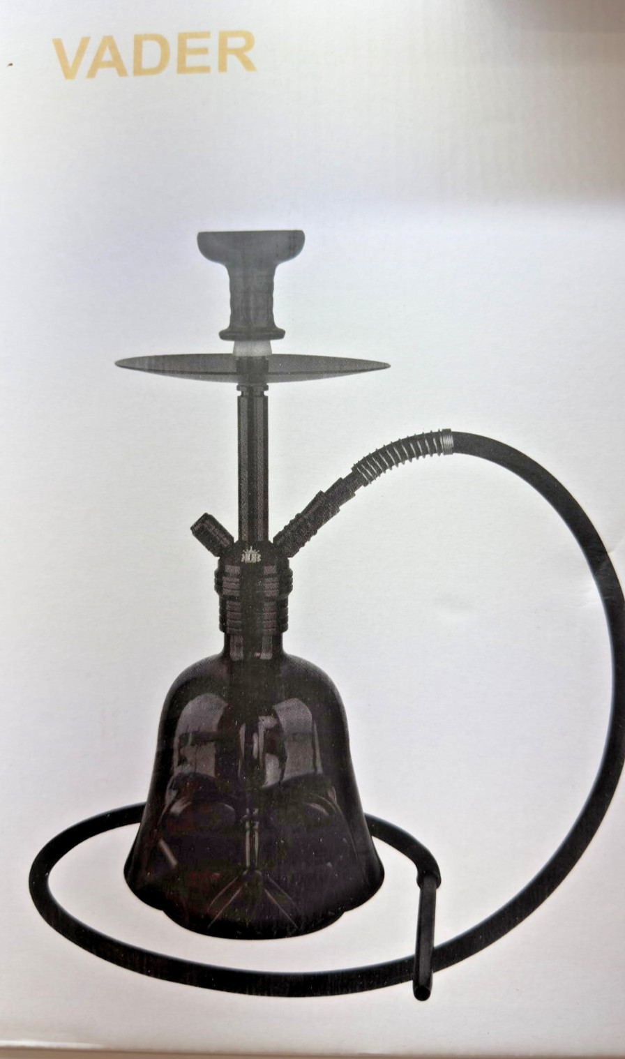 MOB Vader Hookah 20&Prime; Darth Vader Edition Glass Hookah Set Black w/ Silicone Hose