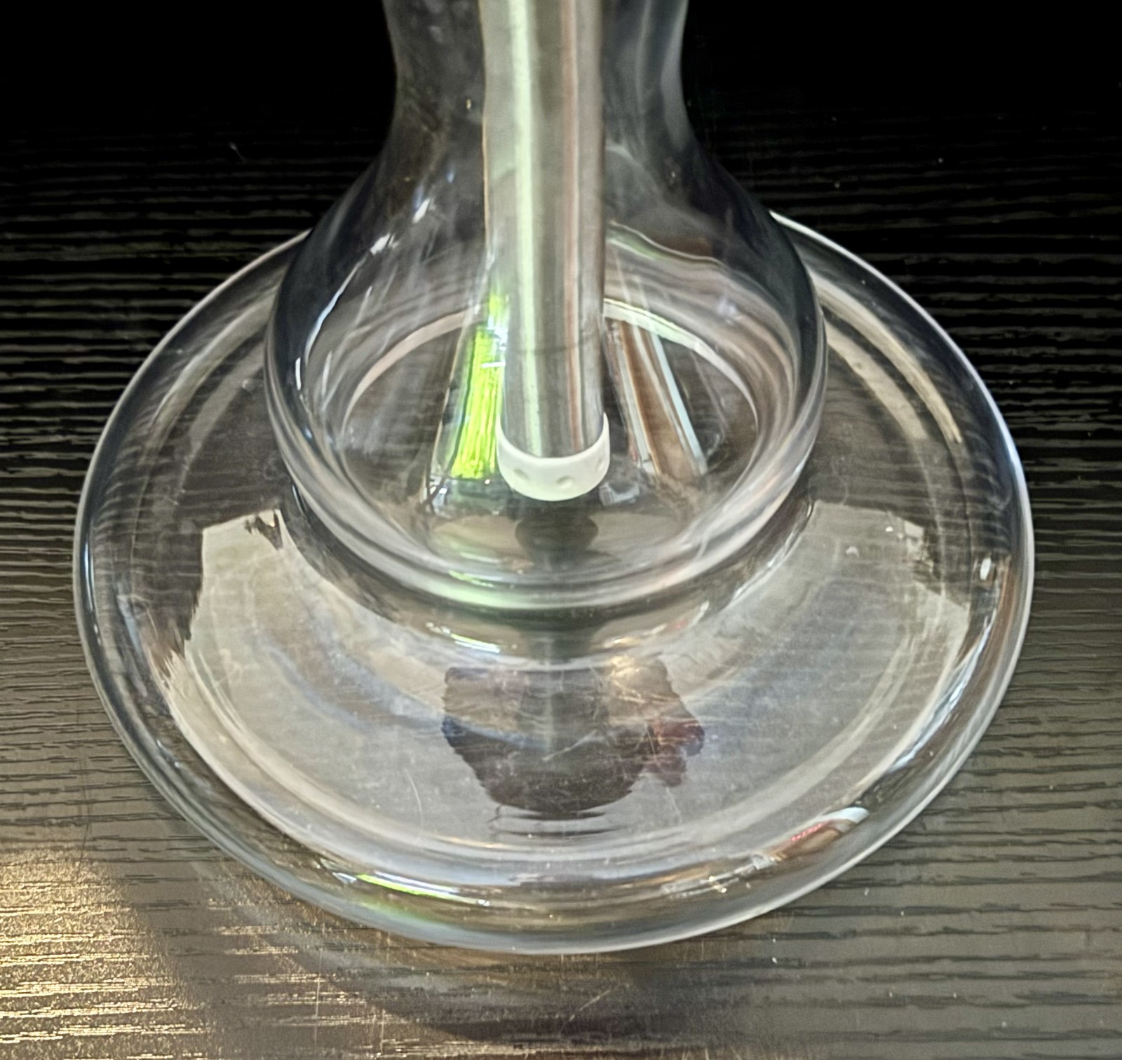 Glass And Purple Hookah With Glass Molasses Catcher And Silicone Hose