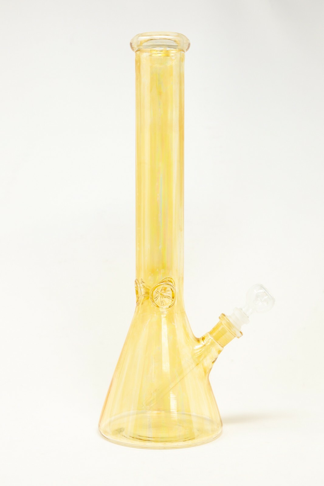 Hookah Water Pipe Heavy Gold Fumed 16&Prime; Tobacco Beaker Base Bong w/ ICE catcher