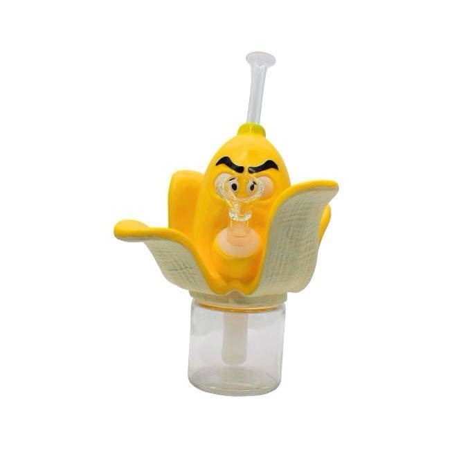 8.5 » SILICONE WITH GLASS FANCY WATER PIPE