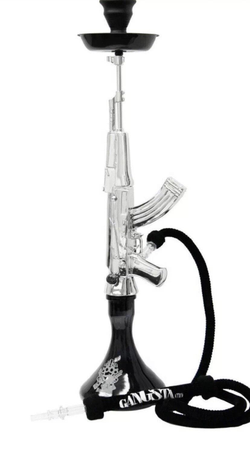 Original Gangsta(tm) 34 “ Shooter Gun Style Hookah With A LargeWashable Hose