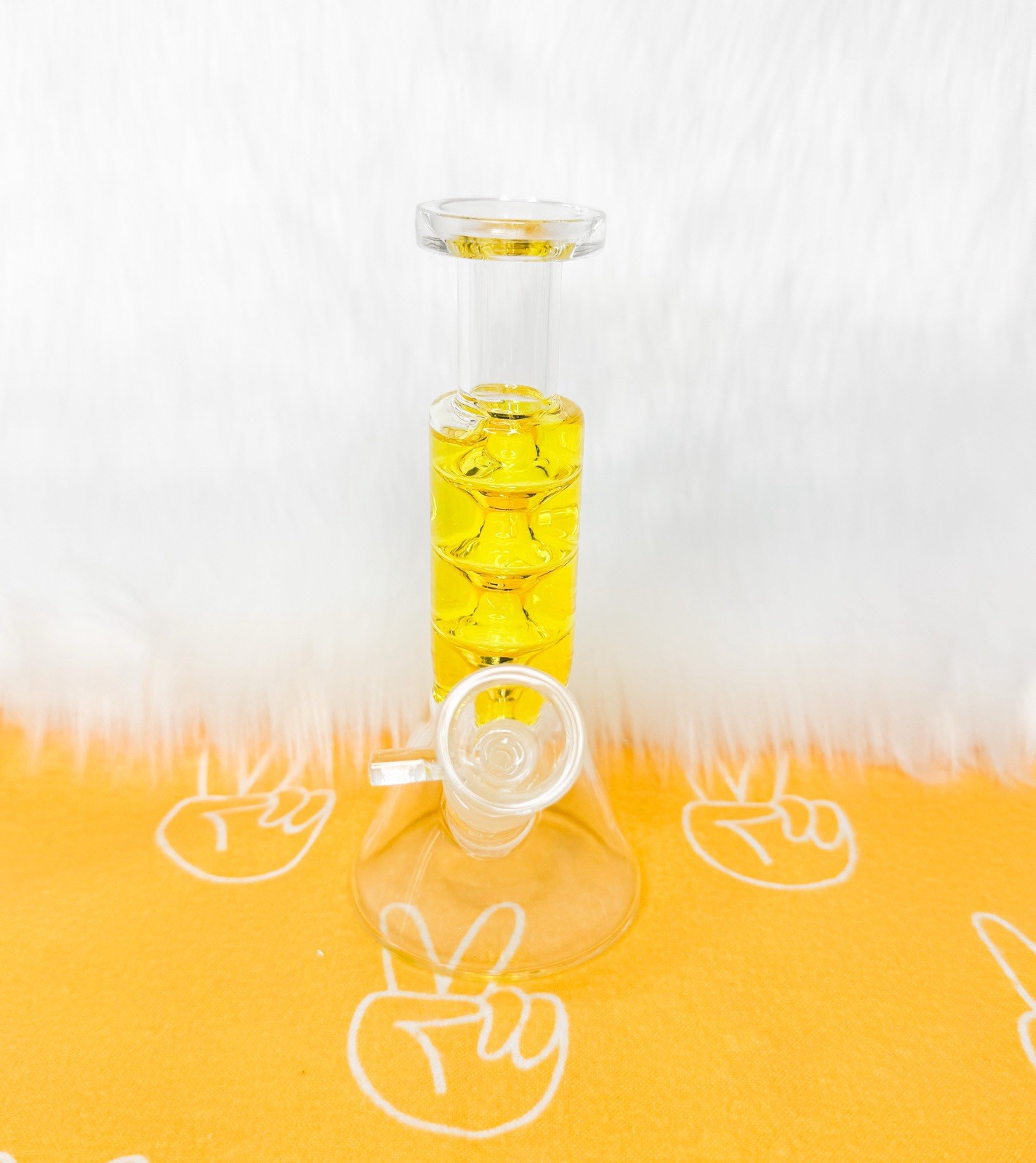 Mini Yellow Glycerin Water Pipe Bong Girly Cute Unique USA 6 Inch Freezable
