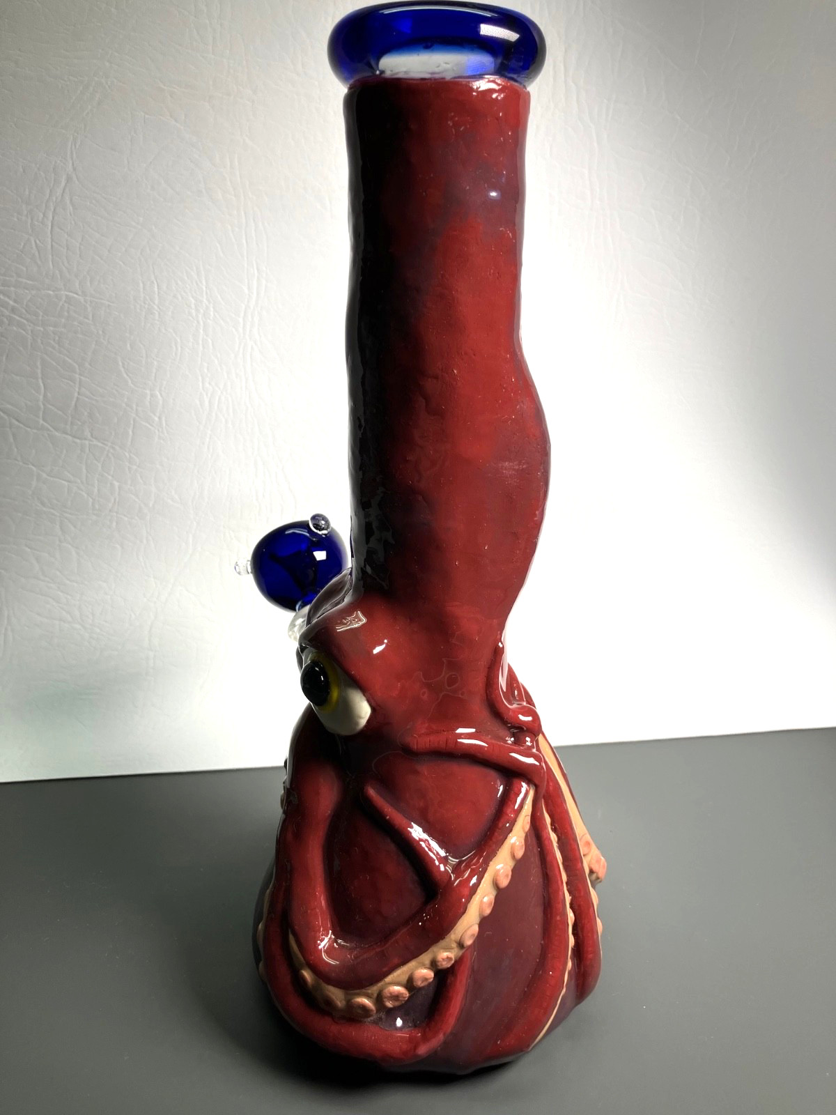 10&Prime; Heavy Glass Octopus Monster Bong Tobacco Water Pipe | Polymer Clay & Resin