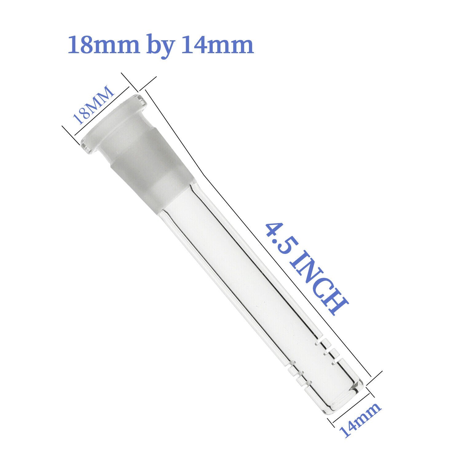 3 Sets 4.5 » (insert 3.5 ») Hookah Glass Downstem with 14mm Male Bowl