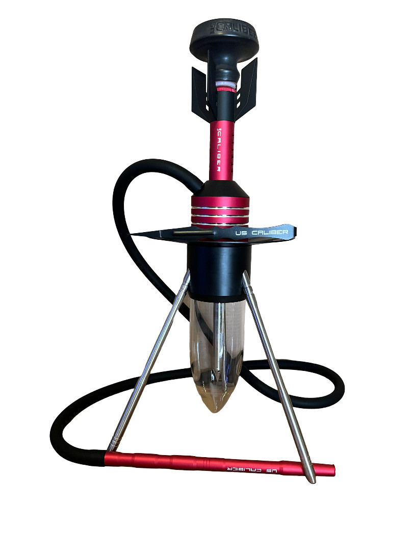 NEW RED 20.5&Prime; Caliber Hookah Glass Water Pipe Tall Sturdy Heavy Shisha XB21 Bomb