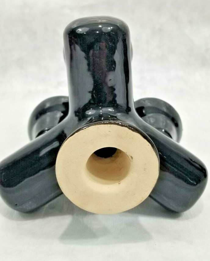 INHALE® 3 Way Ceramic BOWL FOR HOOKAH WATER PIPE BLACK