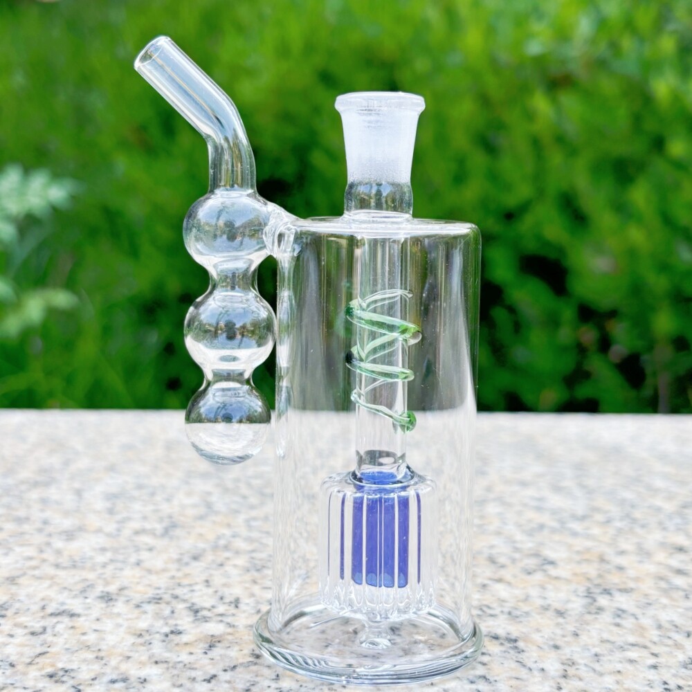 4&Prime; Mini Glass Bong Filter Pyrex Hookah Recycler Water Pipe Smoking Bubbler