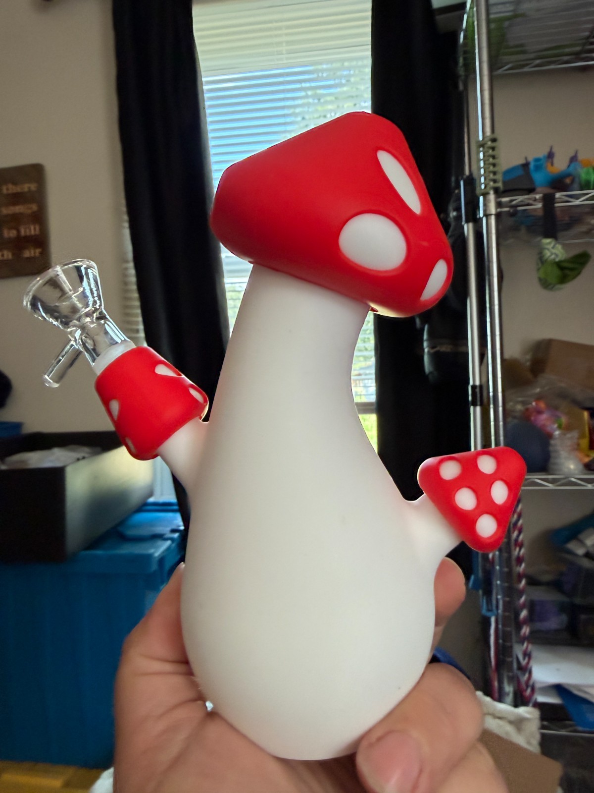 Mushroom Water Pipe Silicone Mushroom Tobacco Bong
