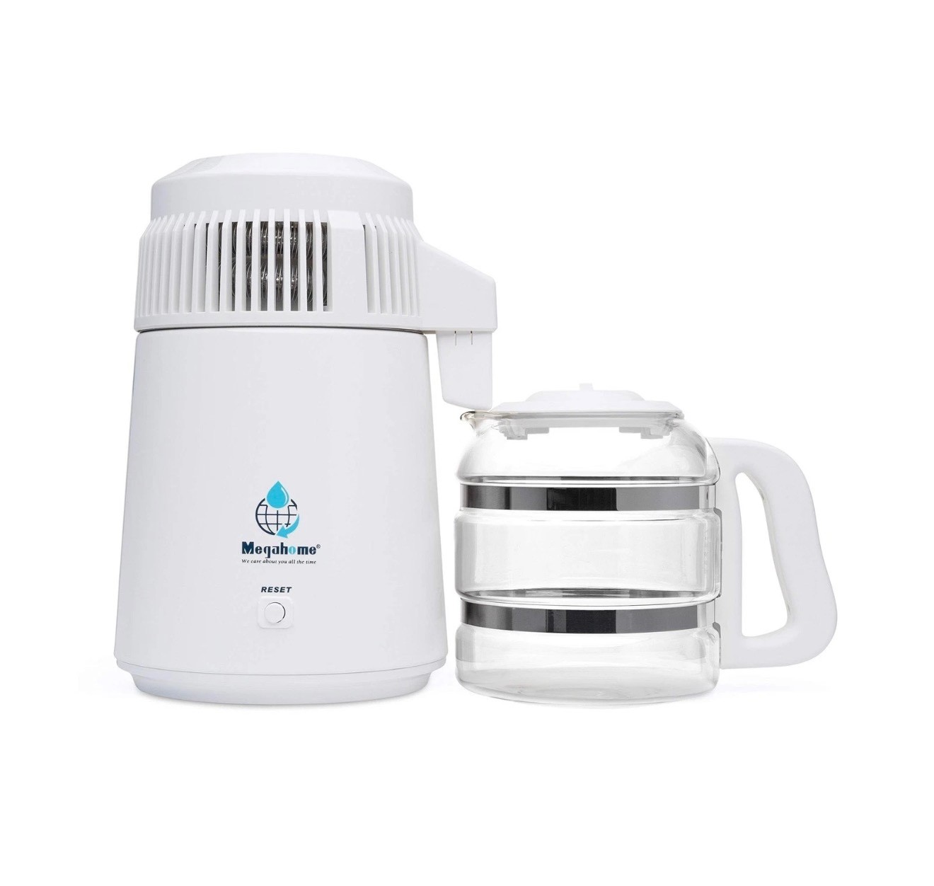 Megahome Countertop Water Distiller, White, Glass Collection Brand New