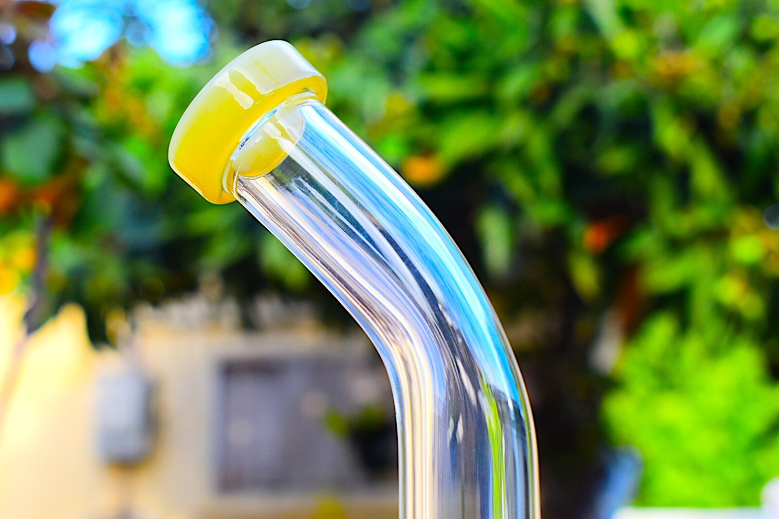 11&Prime; Glass Water Pipe Hookah Bong Bent Neck w/ Percolator Hookah