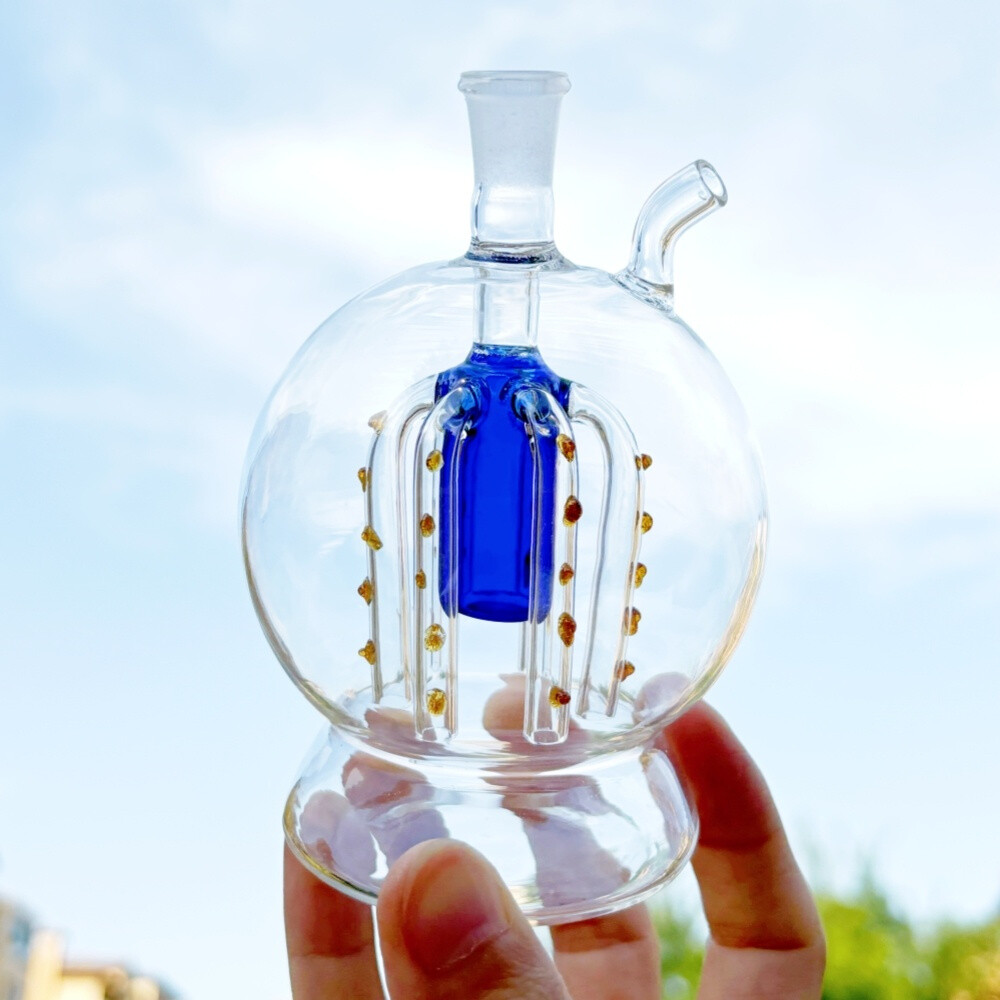 Pyrex 4.3&Prime; Glass Hookah Bong Ball Smoking Percolator Bubbler Water Pipe W/Bowl