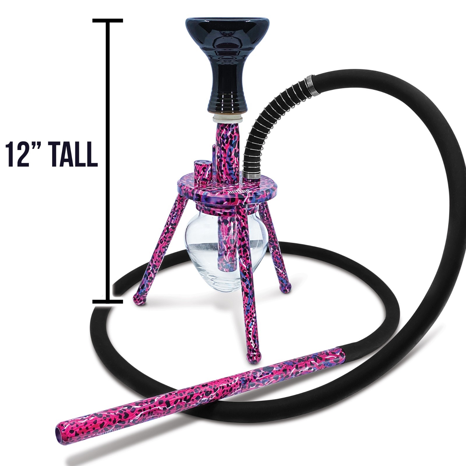 Mini Spider Amira Hookahs Purple Panther Hookah in Carrying Bag 12&Prime; Tall