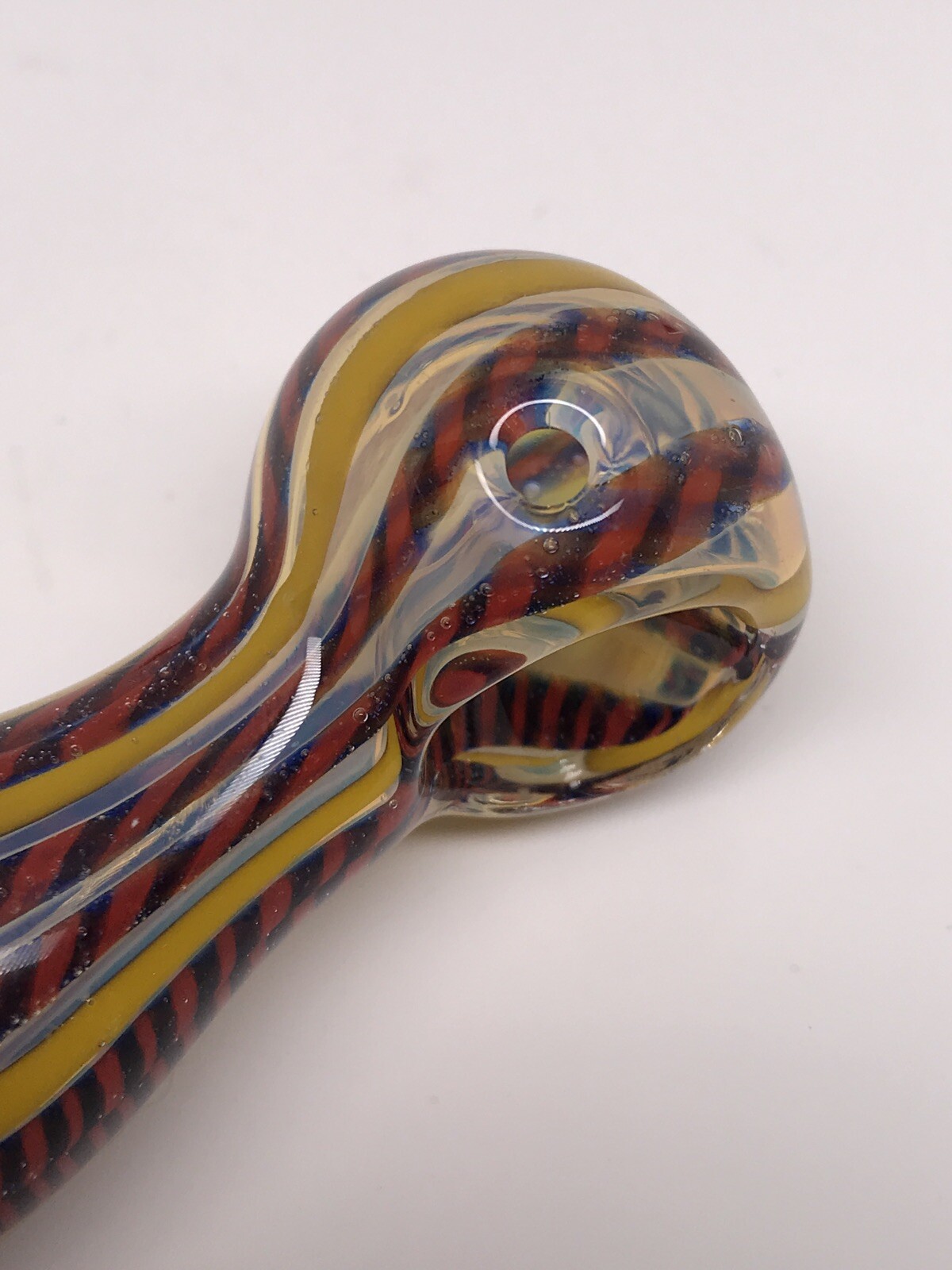 USA POCKET HEAVY MINI TOBACCO SMOKING HITTER PIPA BOWL 3” BLOWN GLASS HAND PIPE