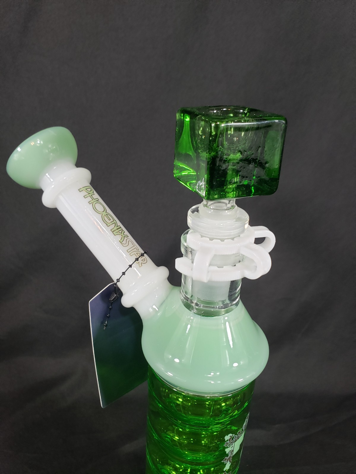 11&Prime; PHOENIX STAR GLYCERIN FREEZABLE COIL STRAIGHT BONG 2 Bowls
