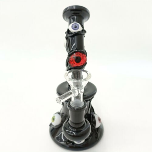 7&Prime; Hookah Glass Water Pipe Bong Black Monster Bubbler Tobacco Bowl