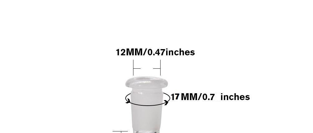 2-Pack 6 Inch Glass Downstems (17mm/12mm)