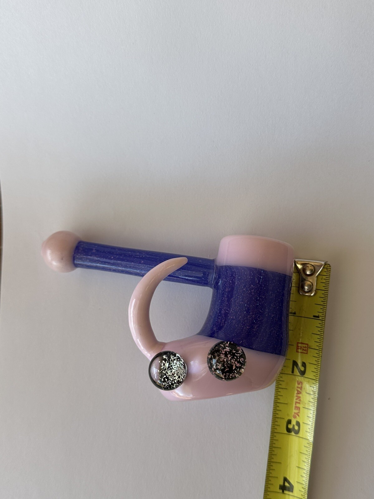 Purple Snail Abstract Glitter Pink Glass Crystal Balls Bong Pipe Hookah Tobacco
