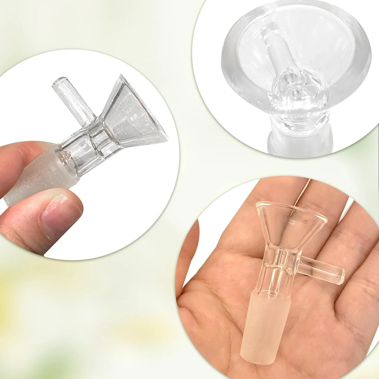 (12 PACK)14MM Male Glass Bowl Replacement Head for Water Tobacco Pipe Bong.