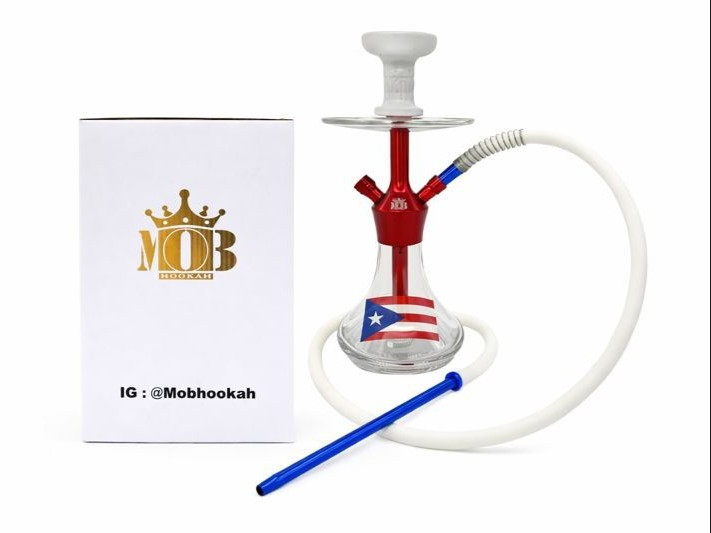 MOB XARA HOOKAH – 1 HOSE | 15&Prime; | PUERTO RICO FLAG ONLY $69.69 – FREE SHIPPING