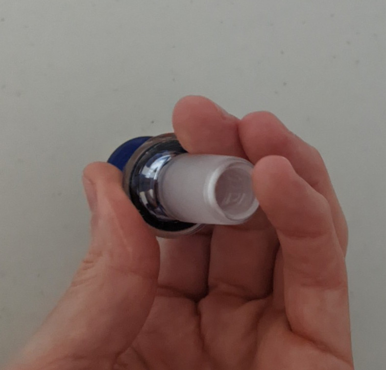 18mm Glass SNOWFLAKE SCREEN Slide BOWL Male for Water Pipe Bong (1 – ONE) Blue