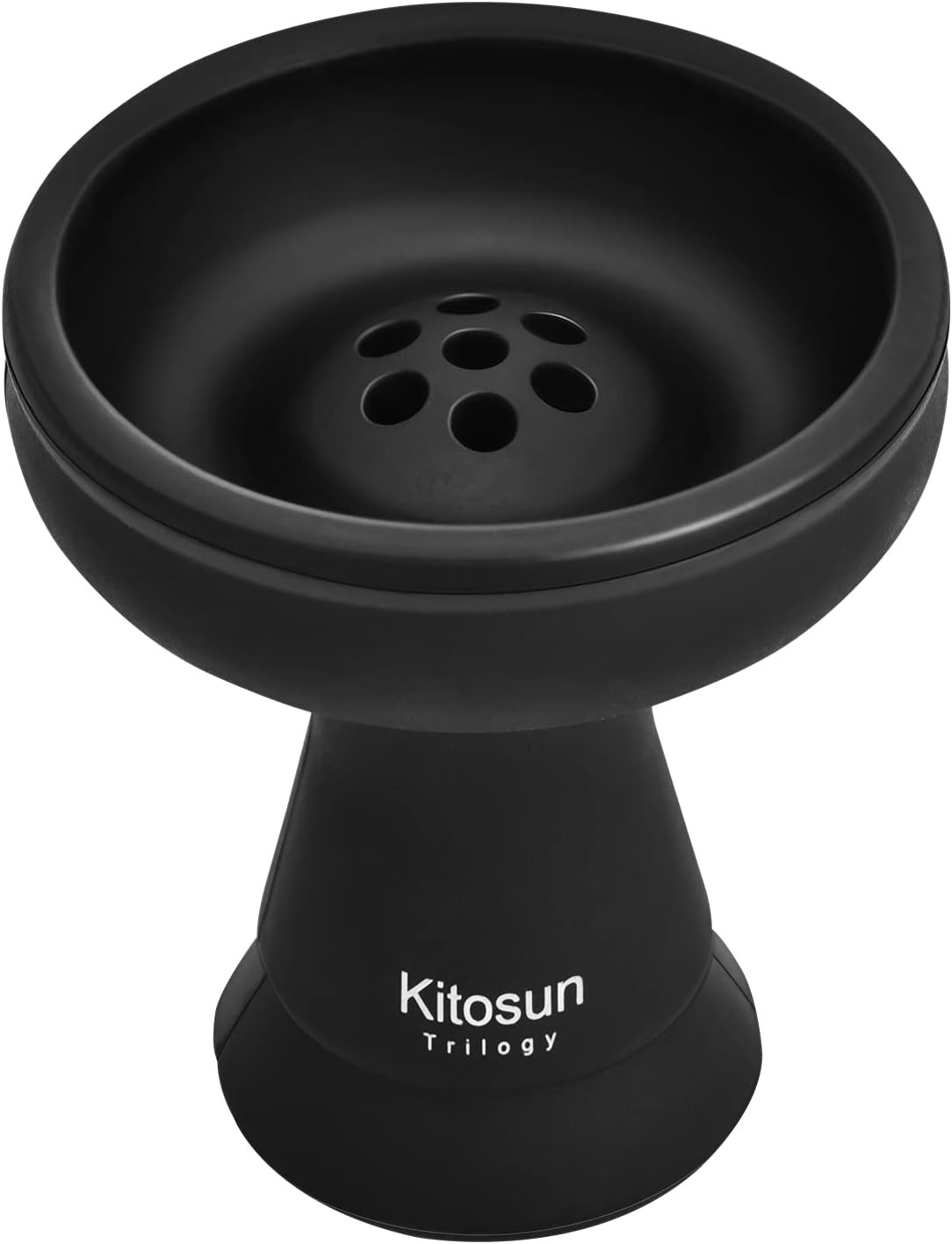 Silicone Hookah Bowl – Silicone Phunnel Bowl with 7 Holes – Shisha Bowl Black…