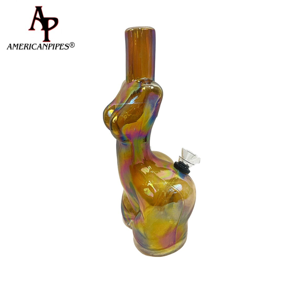 9” Sexy Lady Water Pipe/ Heavy Soft glass Pipes By INHALE & AmericanPipes