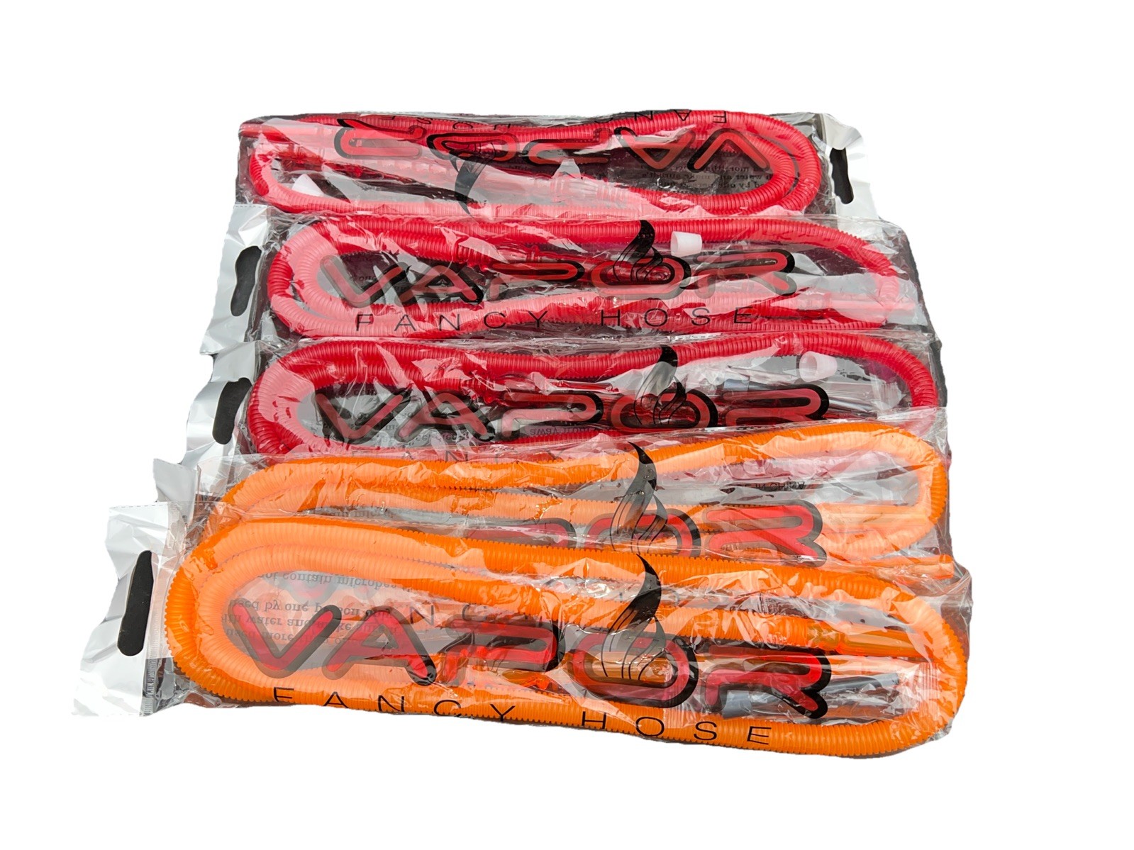 9 Pack DISPOSABLE WASHABLE HOOKAH SHISHA HOSE Red & Orange