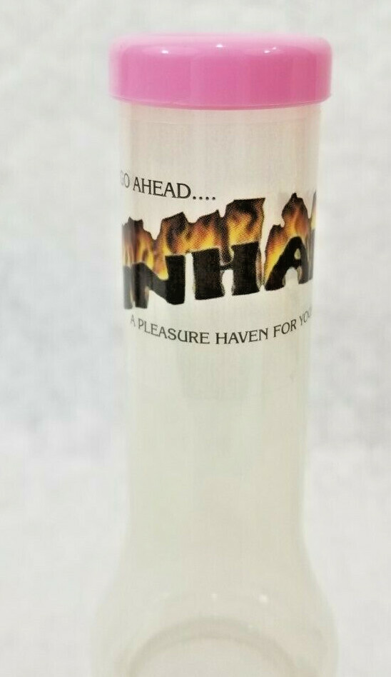 PINK&WHITE INHALE®️ 1.5&Prime;x 10&Prime; BUBBLE ACRYLIC HOOKAH WATERPIPE CARB US MADE