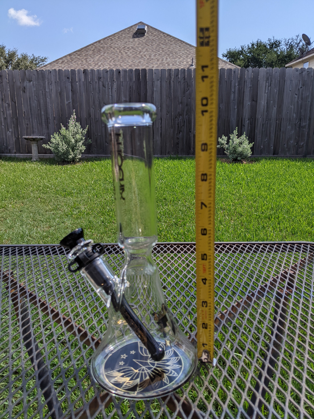 Glass Beaker Water Pipe – Phoenix – 10&Prime; inch – 14.4mm – Black v2