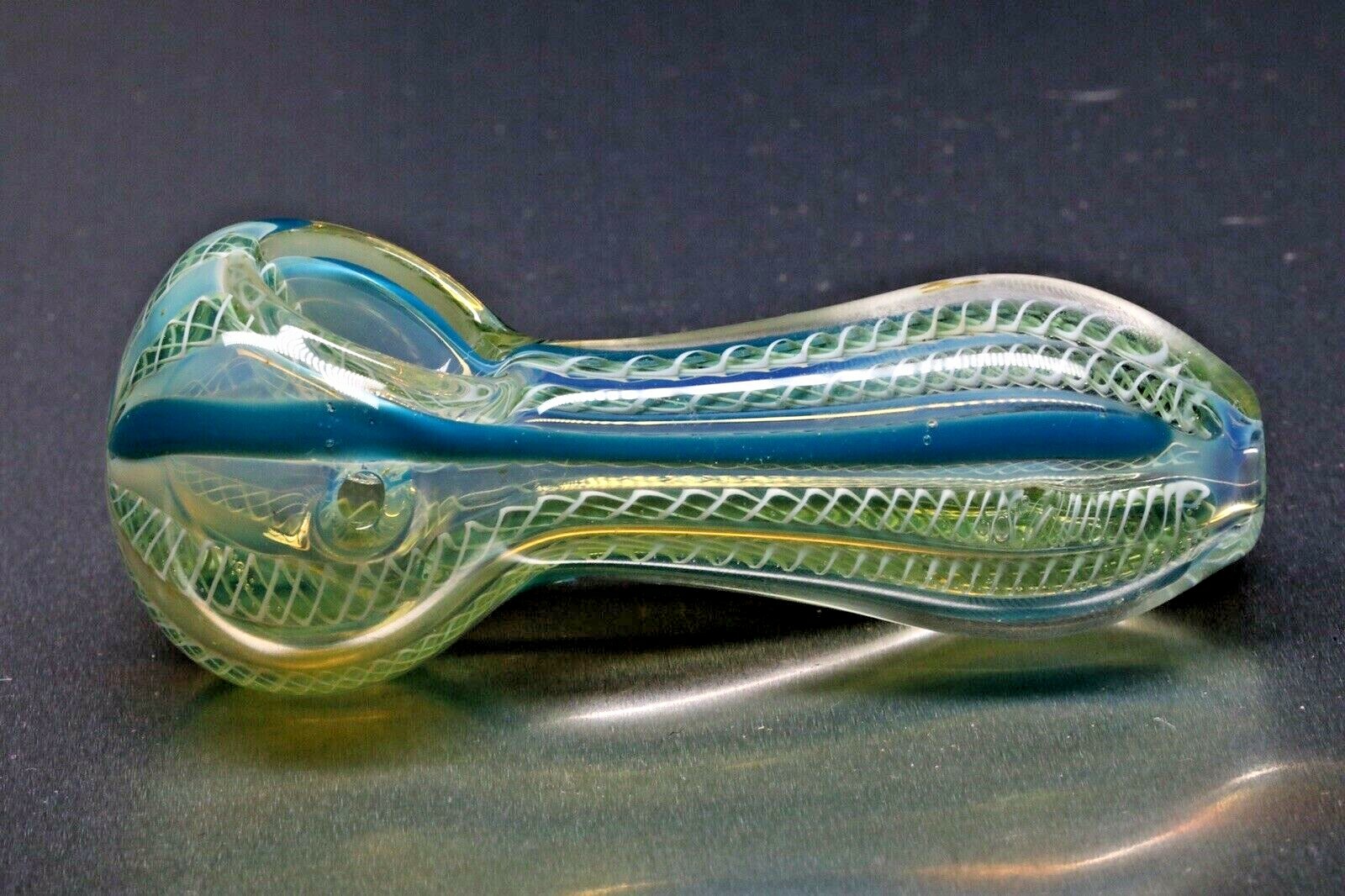 MINI SMOKING BLOWN GLASS POCKET HEAVY 3” HAND PIPE PIPA BOWL HITTER USA TOBACCO
