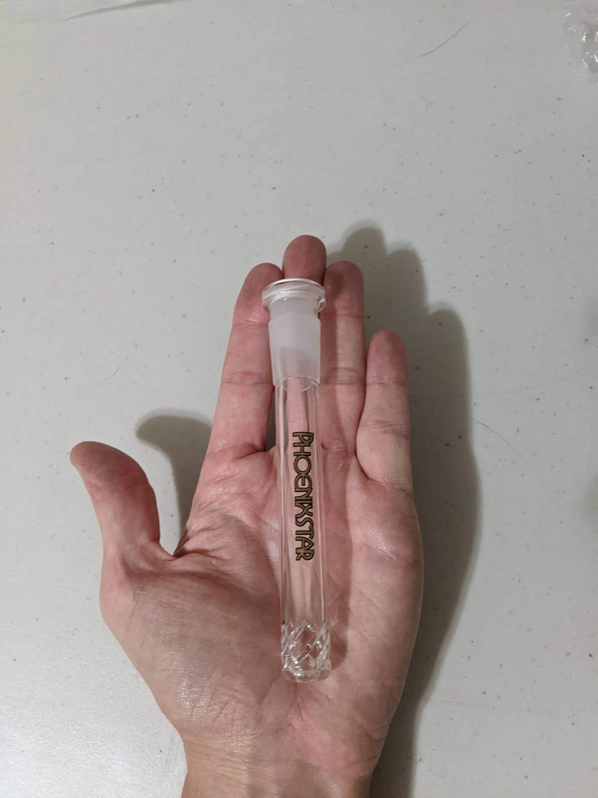 4&Prime; Inch 18mm/14mm Downstem Glass Slide Crystal Diffuser For Water Pipe Smoking