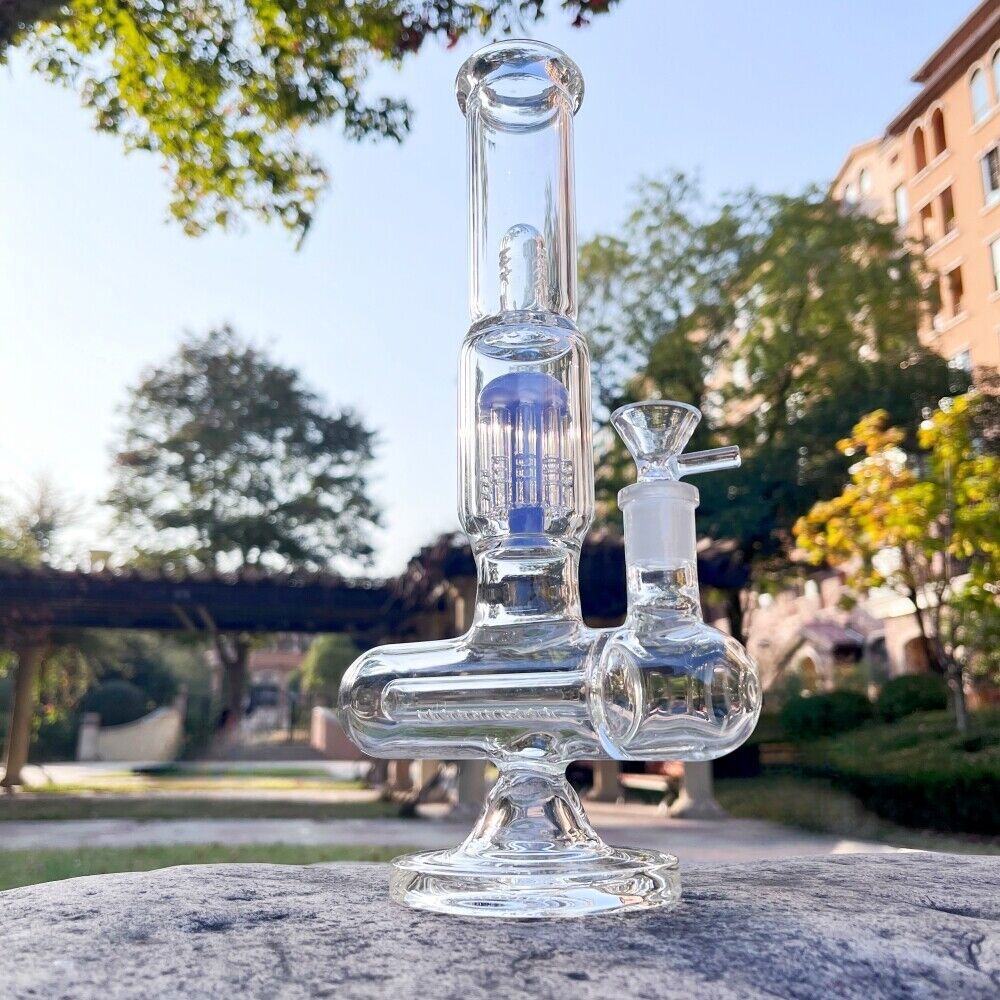 Heavy 11&Prime; Tree Filter Glass Bong Tornado Recycler Inline Perc Water Pipe Hookah