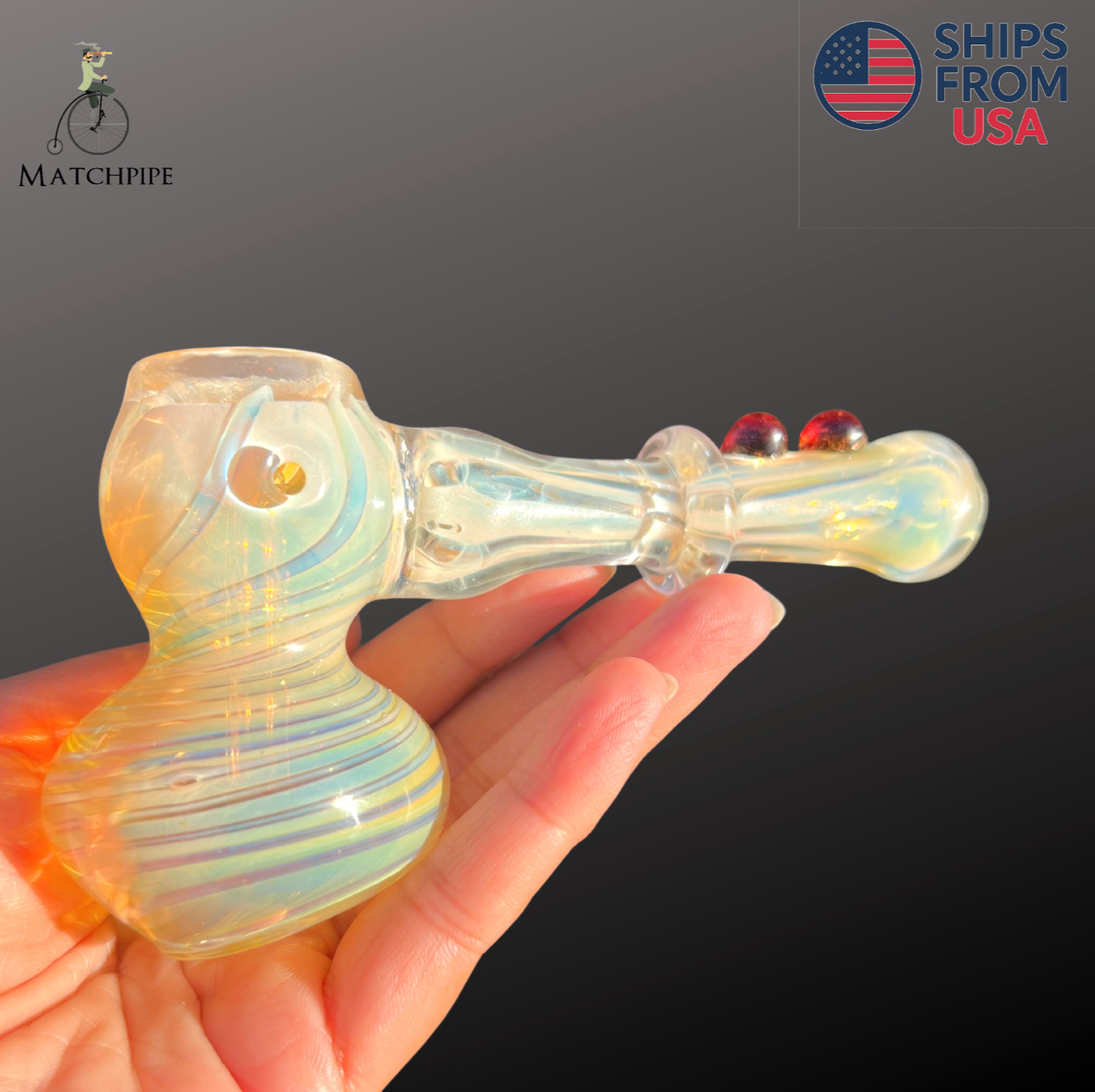 5.5&Prime; Heavy Hammer Bubbler Bong Thick Glass Hookah color changing w/ Perc & Co