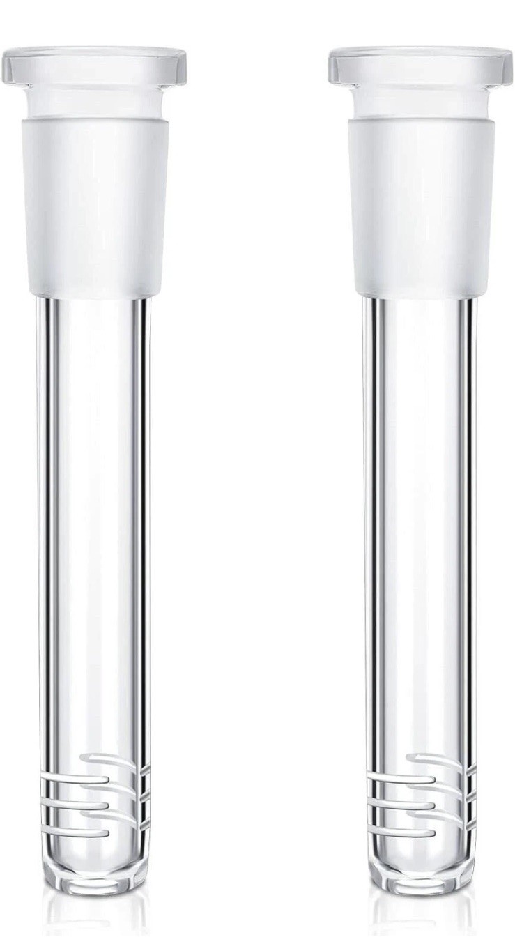 NEW 🔥 2 THICK 3.5 Borosilicate Glass 6-Cut Downstem’s FREE DISCRETE SHIPPING 🔥