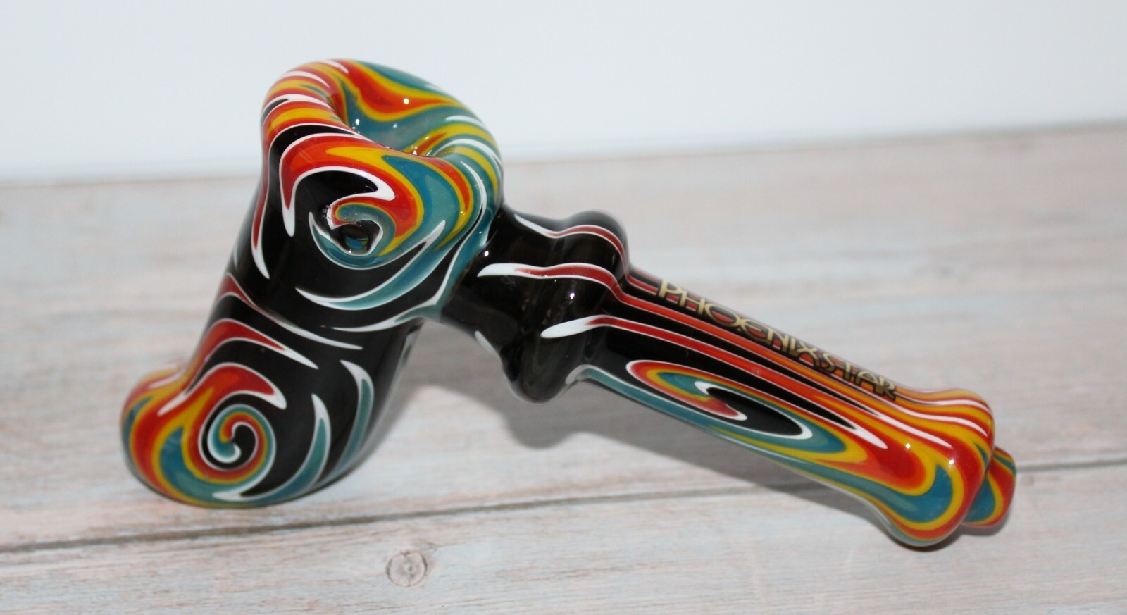 5&Prime; FIRE AND ICE Glass Hammer Pipe Tobacco Smoking Glass Pipe TABLE Pipe