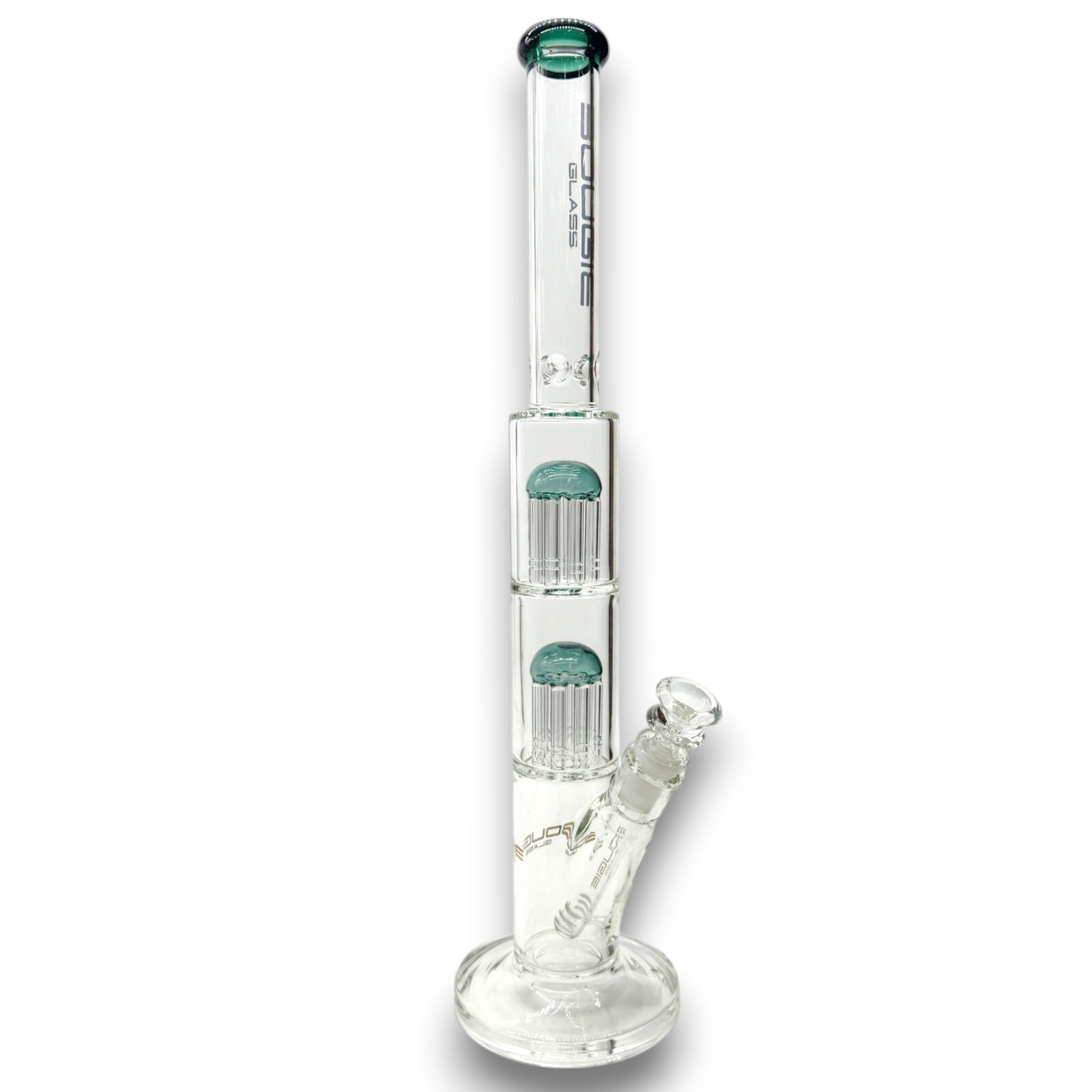 18&Prime; Bougie Glass Heavy Duty SHOWERHEAD PERC Straight Tube Beaker Bong Water Pipe