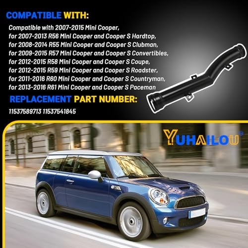 Upgraded Aluminum Engine Cooling Water Pipe compatible with Mini Cooper R55