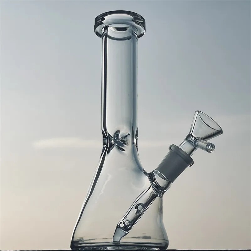 Clear 5&Prime; Inline Glass Bong Hookah Bubbler Water Pipe Smoking Percolator Beaker