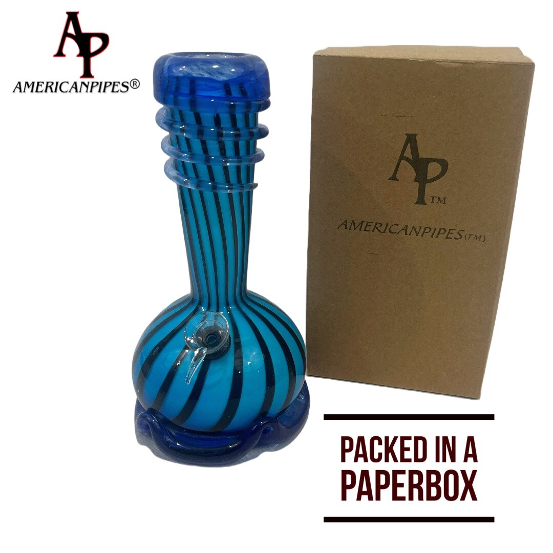 9” Circus Water Pipe/ Heavy Soft glass Pipes By INHALE & AmericanPipes