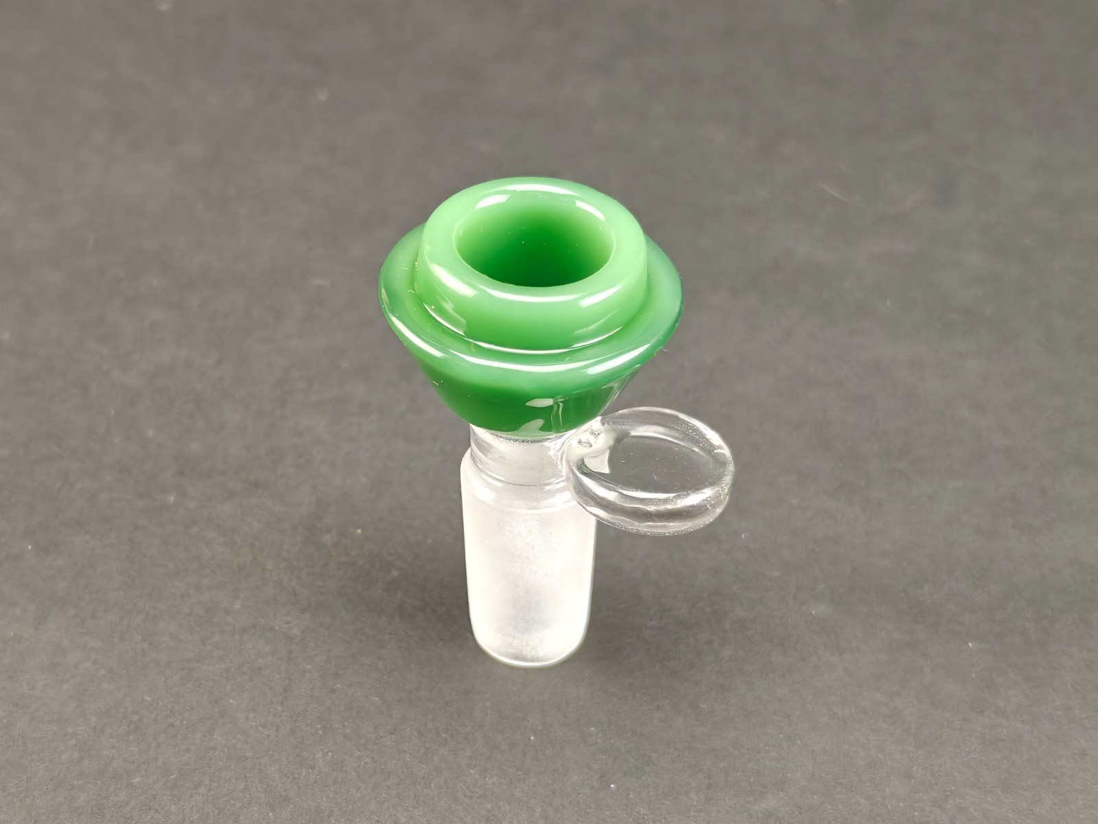 14mm male joint Glass slide bowl – Green w/grab tab – Hookah bong Piece 1pcs